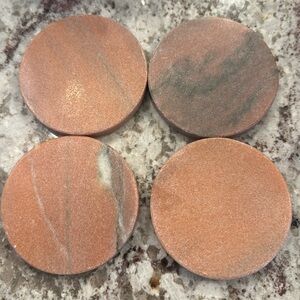 Set of 4 pink marble coasters
